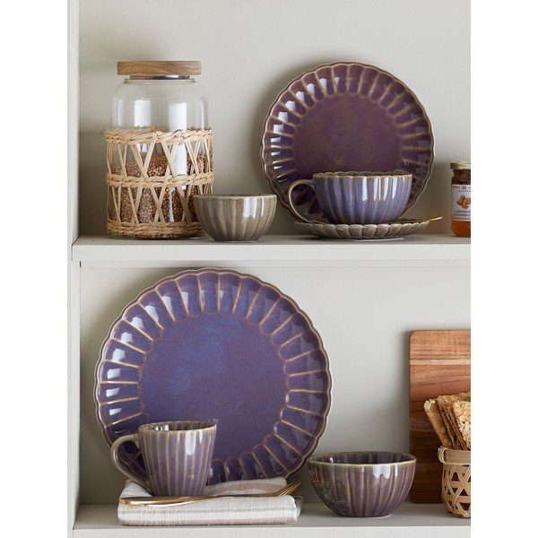 Temno vijolična skodelica iz kamenine 220 ml Latina – Bloomingville-image-3