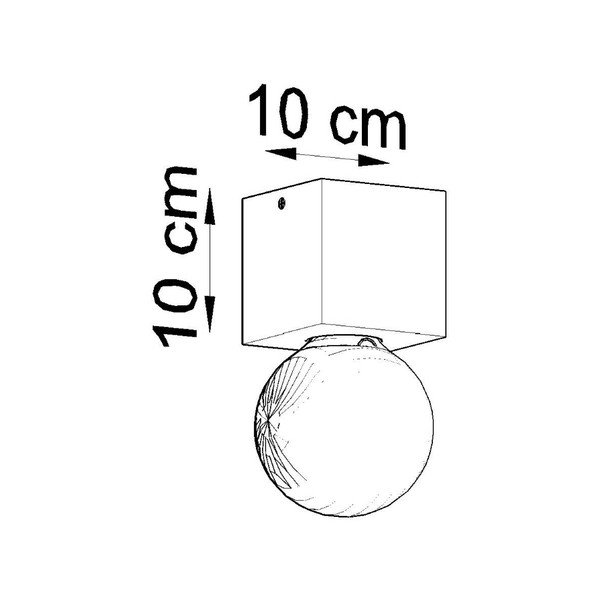 Siva stropna svetilka 10x10 cm Gabi – Sollux-image-4