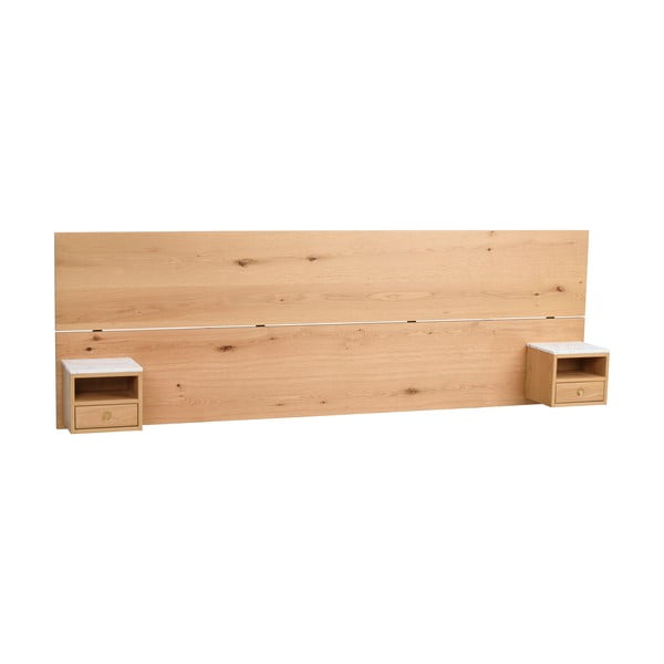 Vzglavje iz masivnega hrasta v naravni barvi 240x79 cm Whitmore – Rowico-image-2