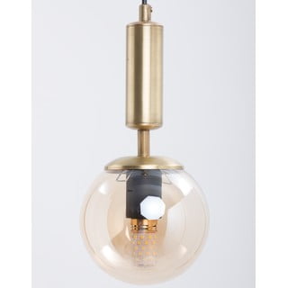 Rumena/zlata viseča svetilka s steklenim senčnikom ø 15 cm Hector – Squid Lighting