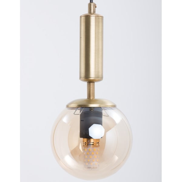 Rumena/zlata viseča svetilka s steklenim senčnikom ø 15 cm Hector – Squid Lighting-image-1