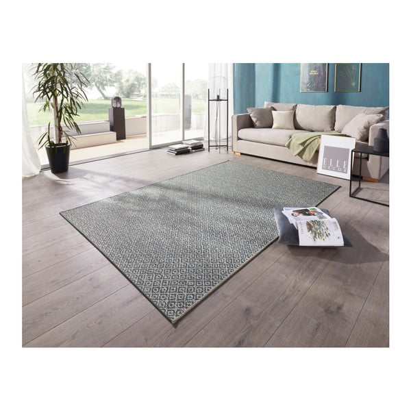 Modra zunanja preproga Elle Decoration Bloom Croix, 140 x 200 cm-image-1