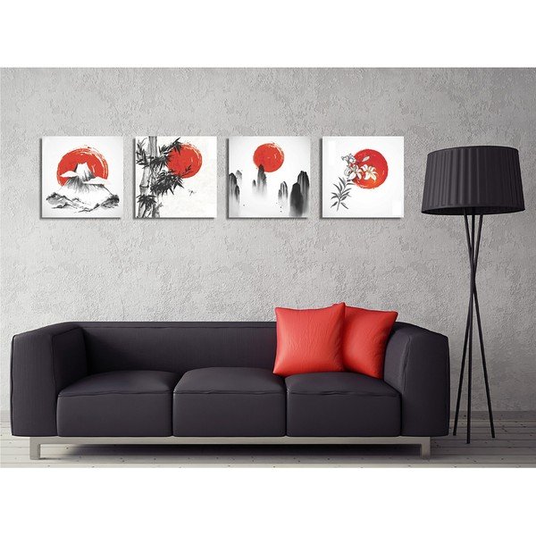 Slike v kompletu 4 ks 30x30 cm Zen – Wallity-image-1