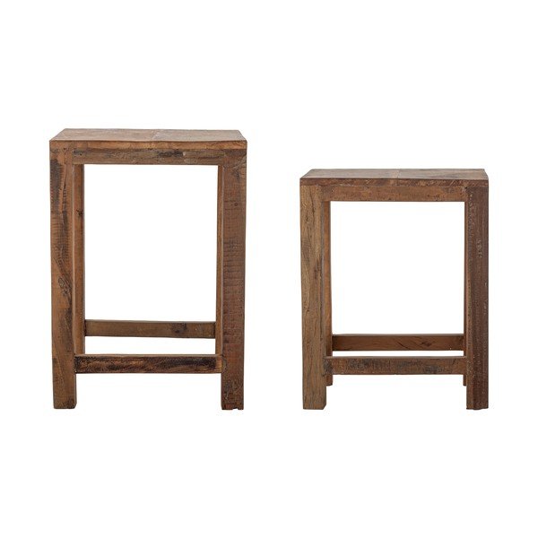 Stranske mizice v kompletu 2 ks iz recikliranega lesa 40x36 cm Galen – Bloomingville-image-4