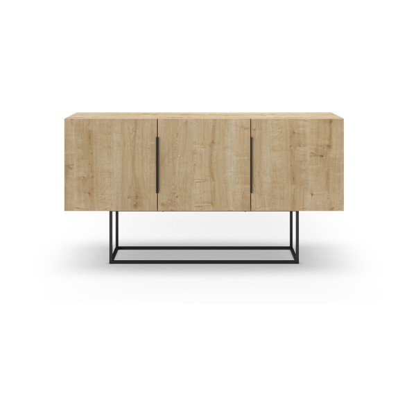 Nizka komoda v hrastovem dekorju 150x80 cm Titan – Marckeric