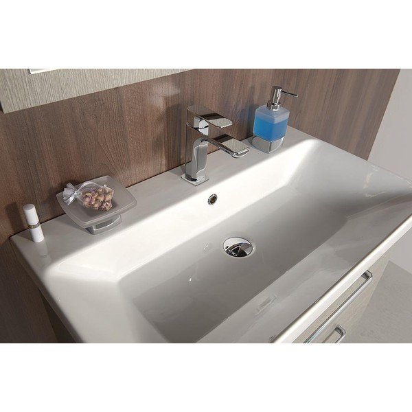 Stoječa armatura za umivalnik v sijajno srebrni barvi Spy – Sapho-image-3