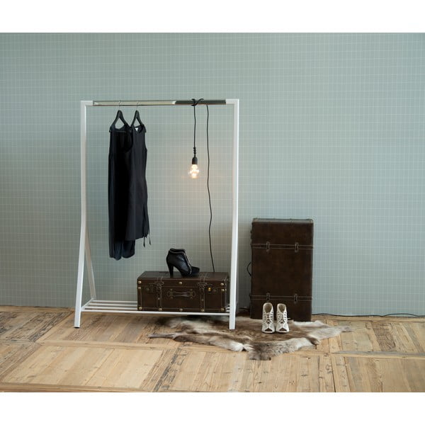 Belo kovinsko stojalo za oblačila Brent - Actona-image-1