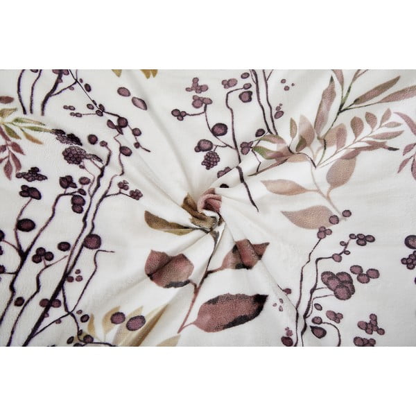 Bela/rjava enojna posteljnina iz mikropliša 140x200 cm Ramita – My House-image-1