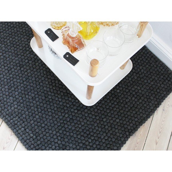 Antracitno siva preproga iz volnenega filca Wooldot Ball Rugs, 120 x 180 cm-image-1