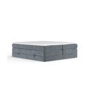 Temno siva boxspring postelja s prostorom za shranjevanje in brez vzglavja 160x200 cm Juniper – Maison de Rêve