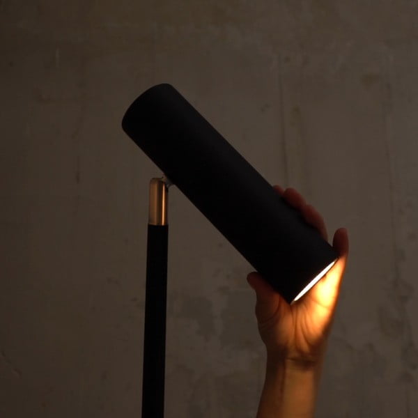 Črna talna svetilka SULION Milan, višina 150 cm-image-2