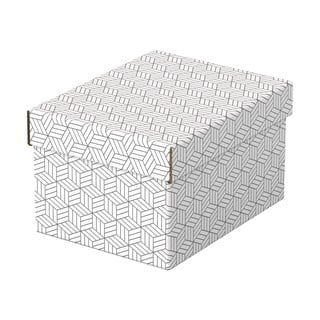 Komplet 3 belih škatel za shranjevanje Esselte Home, 20 x 25,5 cm