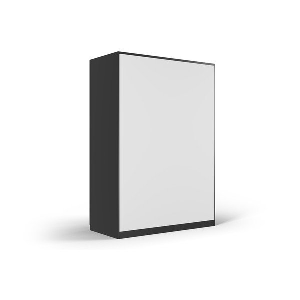 Črna omara z ogledalom in drsnimi vrati 151x215 cm Lisburn - Cosmopolitan Design-image-4