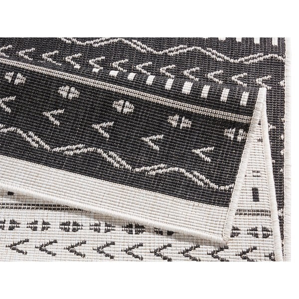 Črno-bež zunanja preproga NORTHRUGS Kuba, 290 x 200 cm-image-1