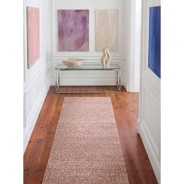 Prašno rožnat ročno tkan bouclé tekač 80x200 cm Notting Hill Portobello – Ted Baker-image-1