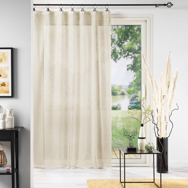 Bež prosojna zavesa iz tančice 140x240 cm Linka – douceur d'intérieur-image-2