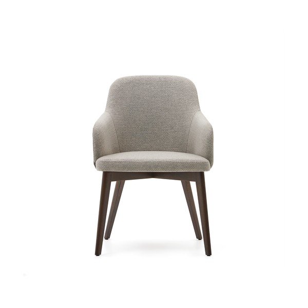 Bež oblazinjen jedilni stol z nasloni za roke Nelida – Kave Home-image-3