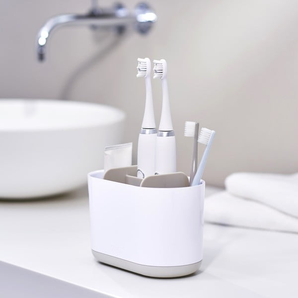 Bel plastičen lonček za zobne ščetke Duo – Joseph Joseph-image-4