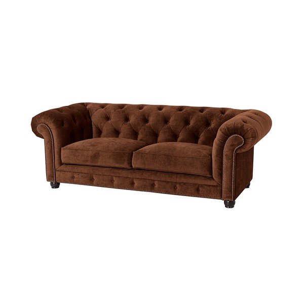 Rjav kavč Max Winzer Orleans Velvet, 216 cm-image-1