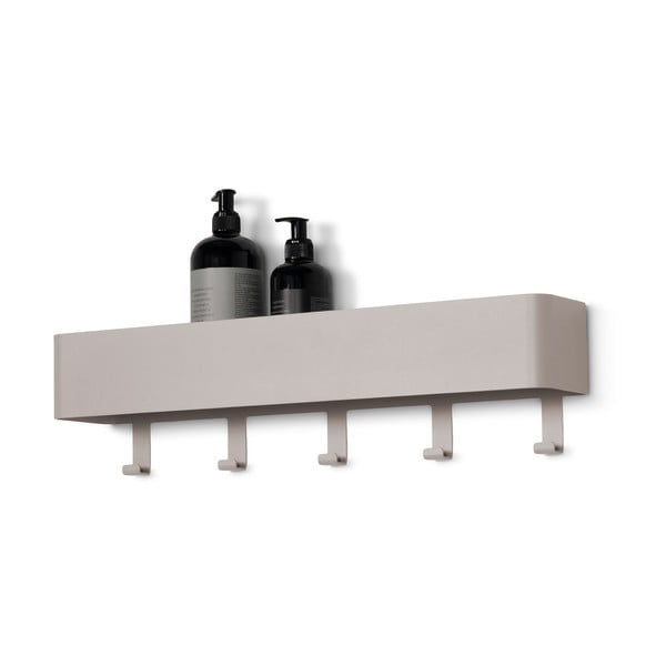 Sivorjava jeklena stenska kopalniška polica Multi – Spinder Design-image-2