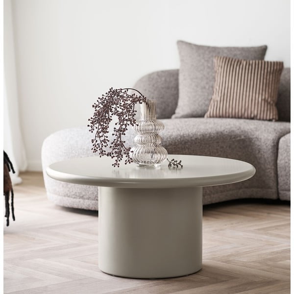 Kremno bela okrogla mizica ø 80 cm Nagano – House Nordic-image-1