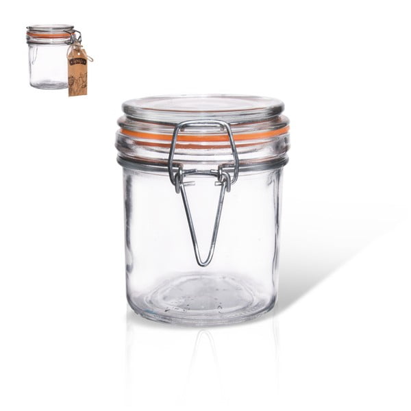Stekleni kozarec s kovinskim patentom Orion Bella, 300 ml