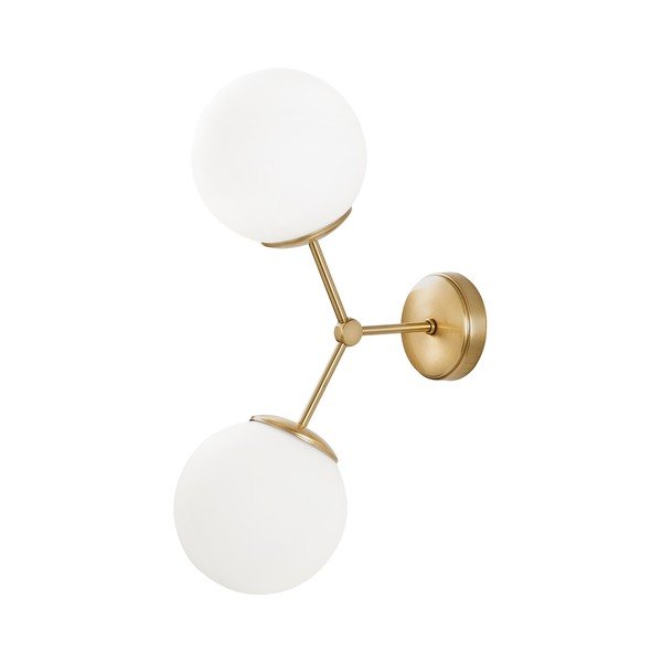 Stenska svetilka v belo-zlatem Opviq lights Damar