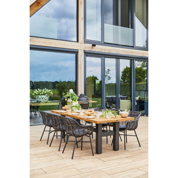 Črn plastičen vrtni stol Cecilia – Hartman-image-1