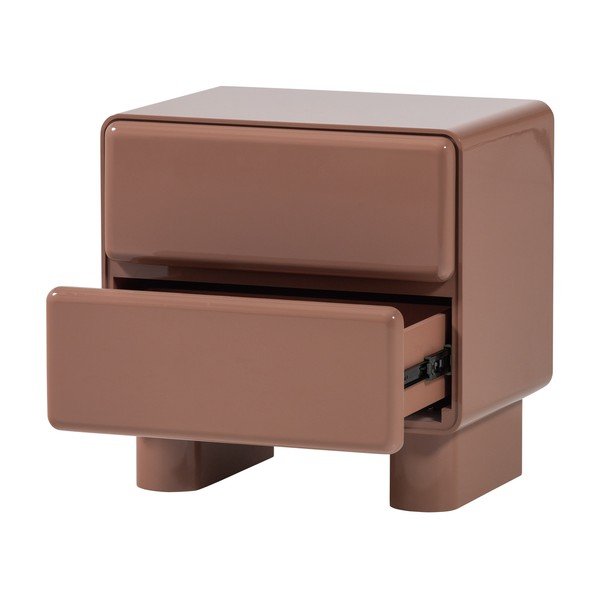 Rožnata nočna omarica v sijajnem dekorju Lustra – WOOOD-image-4