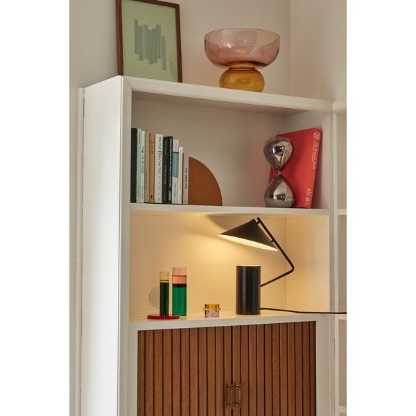Črna kovinska namizna svetilka (višina 32 cm) Sen – Hübsch-image-1