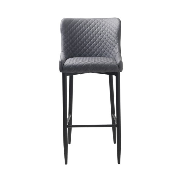 Siv barski stol iz umetnega usnja (višina sedeža 77 cm) Ottowa – Unique Furniture-image-3