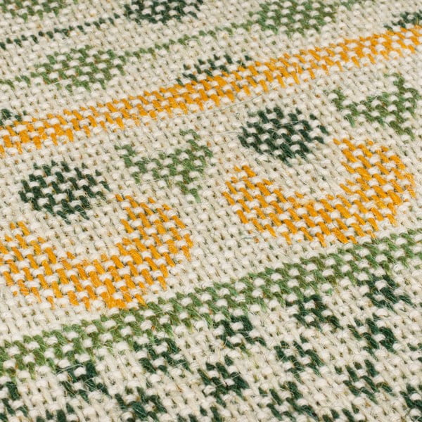 Zelena preproga iz mešanice jute 200x290 cm Mara Jute Border – Flair Rugs-image-3