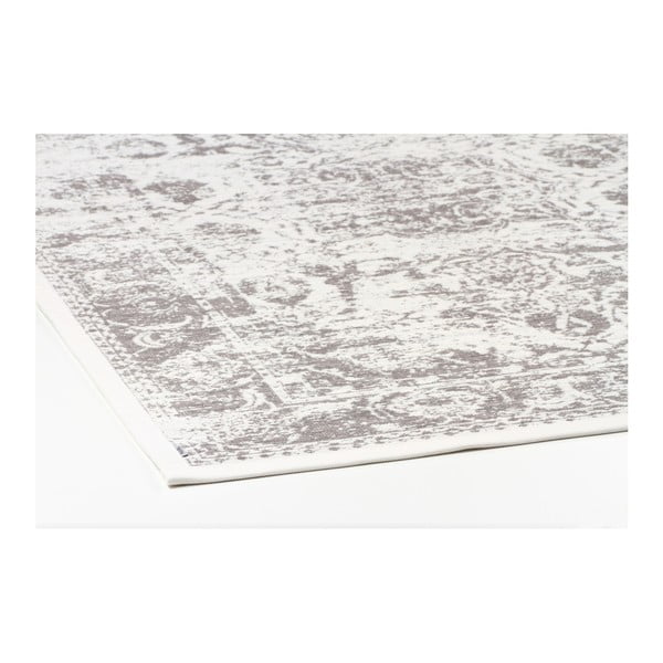 Bela vzorčasta oobojestranska preproga Narma Palmse, 70 x 140 cm-image-2