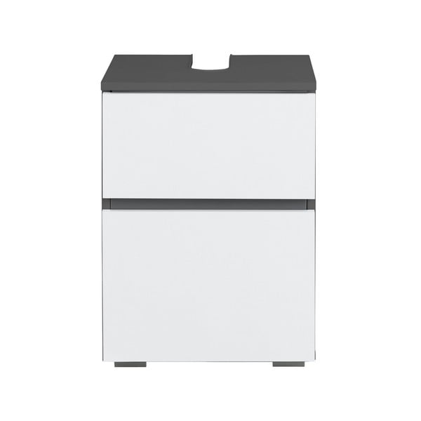 Belo-antracitno siva omarica za pod umivalnik 40x55 cm Wisla – Støraa