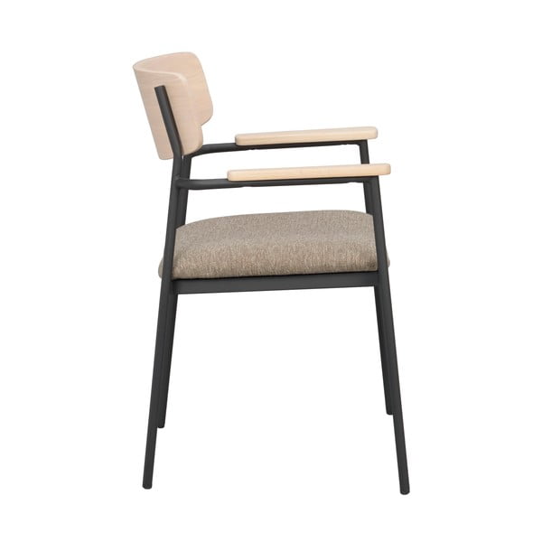 Jedilni stol v bež in naravni barvi v kompletu 2 ks Maymont – Rowico-image-3