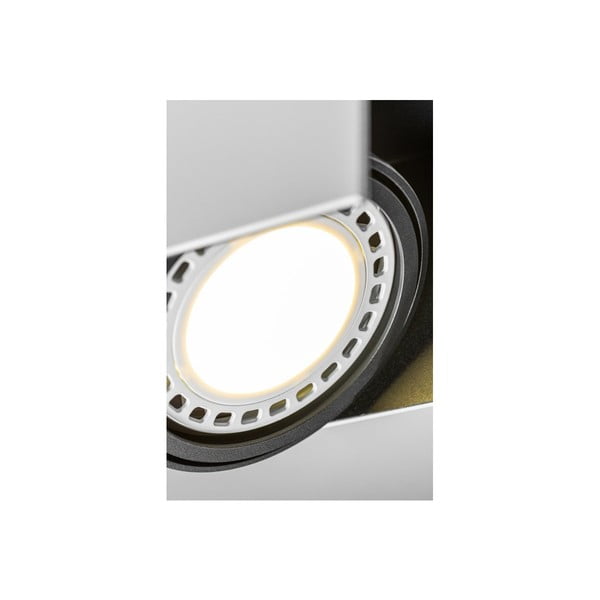 Črno-bela stropna svetilka s kovinskim senčilom 14x15,5 cm Verso – GTV-image-1