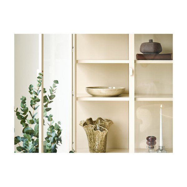 Kremno bela jeklena vitrina 80x180x35 cm Brisbane – House Nordic-image-2