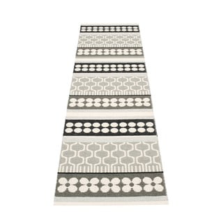 Siv/kremno bel zunanji in notranji tekač 70x270 cm Asta Warm Grey – Pappelina