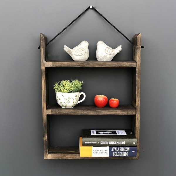 Lesena stenska polica House, 35 x 48 x 10 cm-image-1