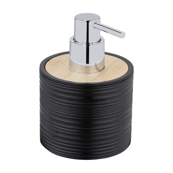 Črn plastičen dozirnik za milo 350 ml Lyon – Allstar