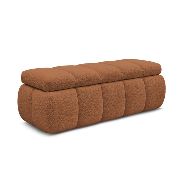 Oranžna klop iz tkanine bouclé – Bobochic Paris-image-3