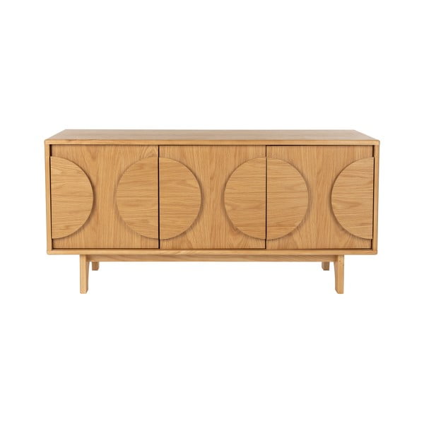 Nizka komoda v hrastovem dekorju v naravni barvi 120x58 cm Groove – Zuiver