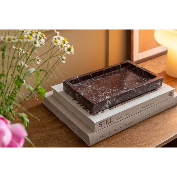 Marmorni dekorativni pladenj 15x25 cm Lazio – PT LIVING-image-1