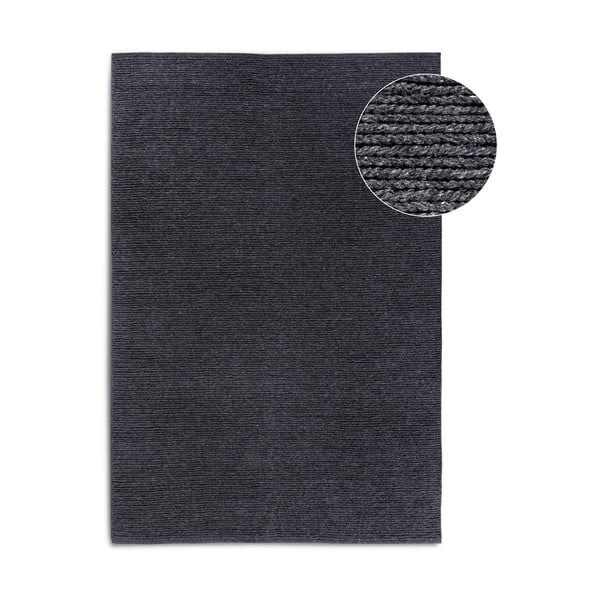 Temno siva ročno tkana volnena preproga 80x150 cm Francois – Villeroy&Boch