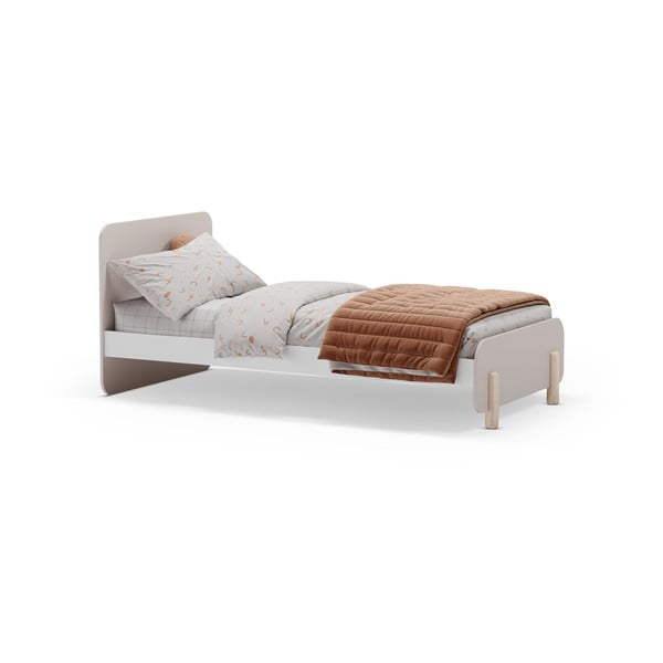 Kremno bela otroška postelja iz masivnega bora 90x190 cm Nora – Marckeric-image-3