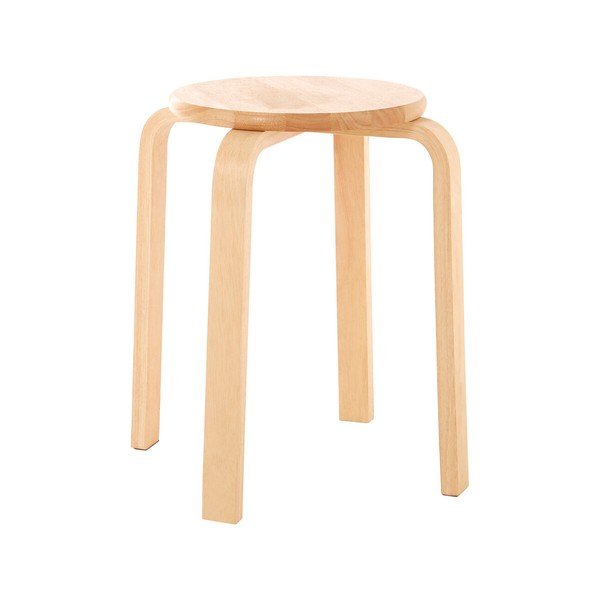 Stolček iz masivnega kavčukovca v naravni barvi Heva – Premier Housewares-image-4