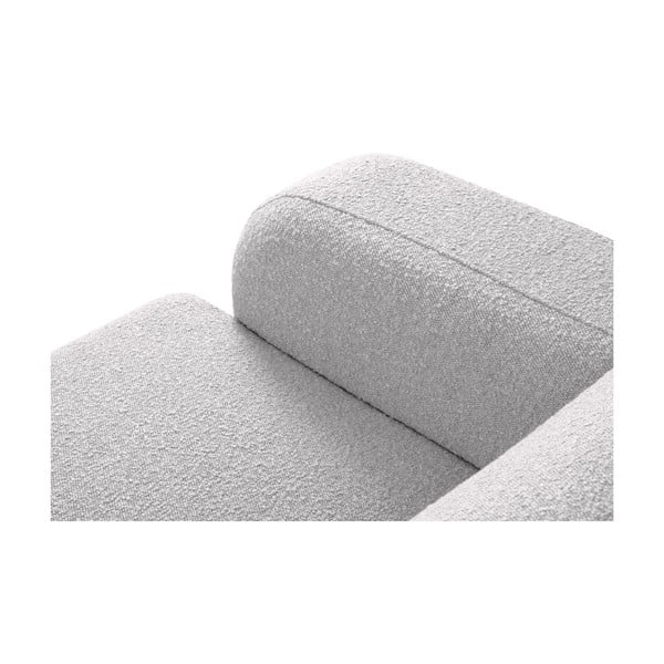 Svetlo siva kotna sedežna garnitura iz tkanine bouclé (desni kot) Molino – Micadoni Home-image-4