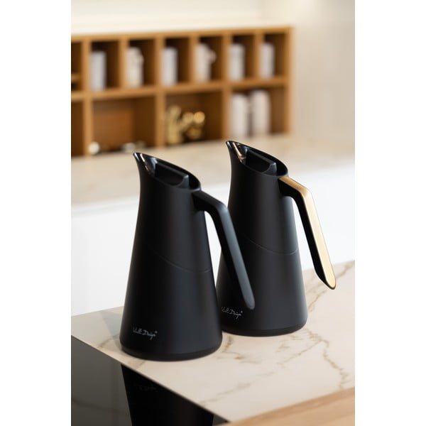 Črna termoska 1 l Soho – Vialli Design-image-2