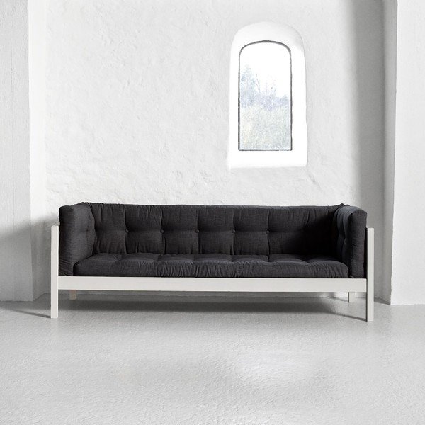 Kavč za tri osebe Karup Fusion White/Linoso Dark Grey-image-1
