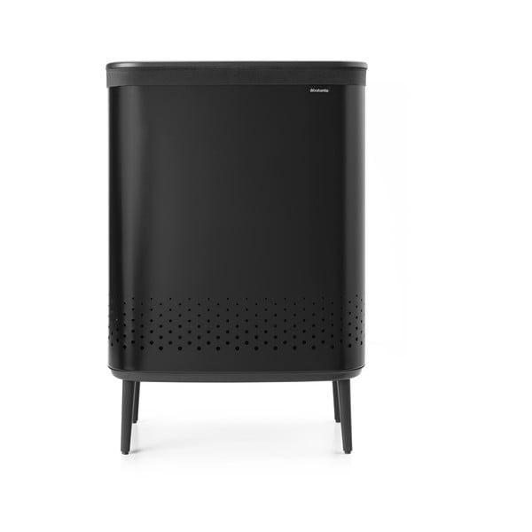 Mat črn kovinski koš za perilo 90 l Bo Hi – Brabantia-image-4